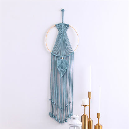 Tappeto macramé foglie