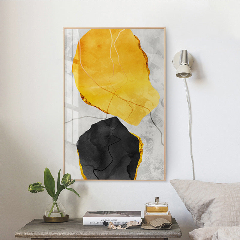 Quadro Astratto Giallo e Nero