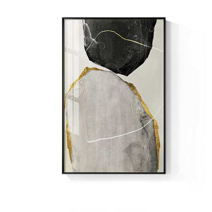 Quadro Astratto Giallo e Nero