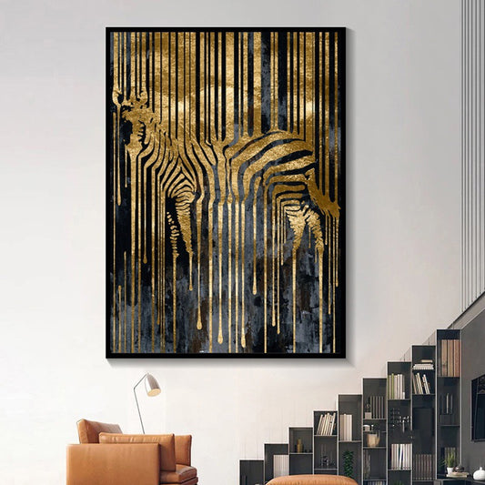 Quadro su tela Zebra dorata