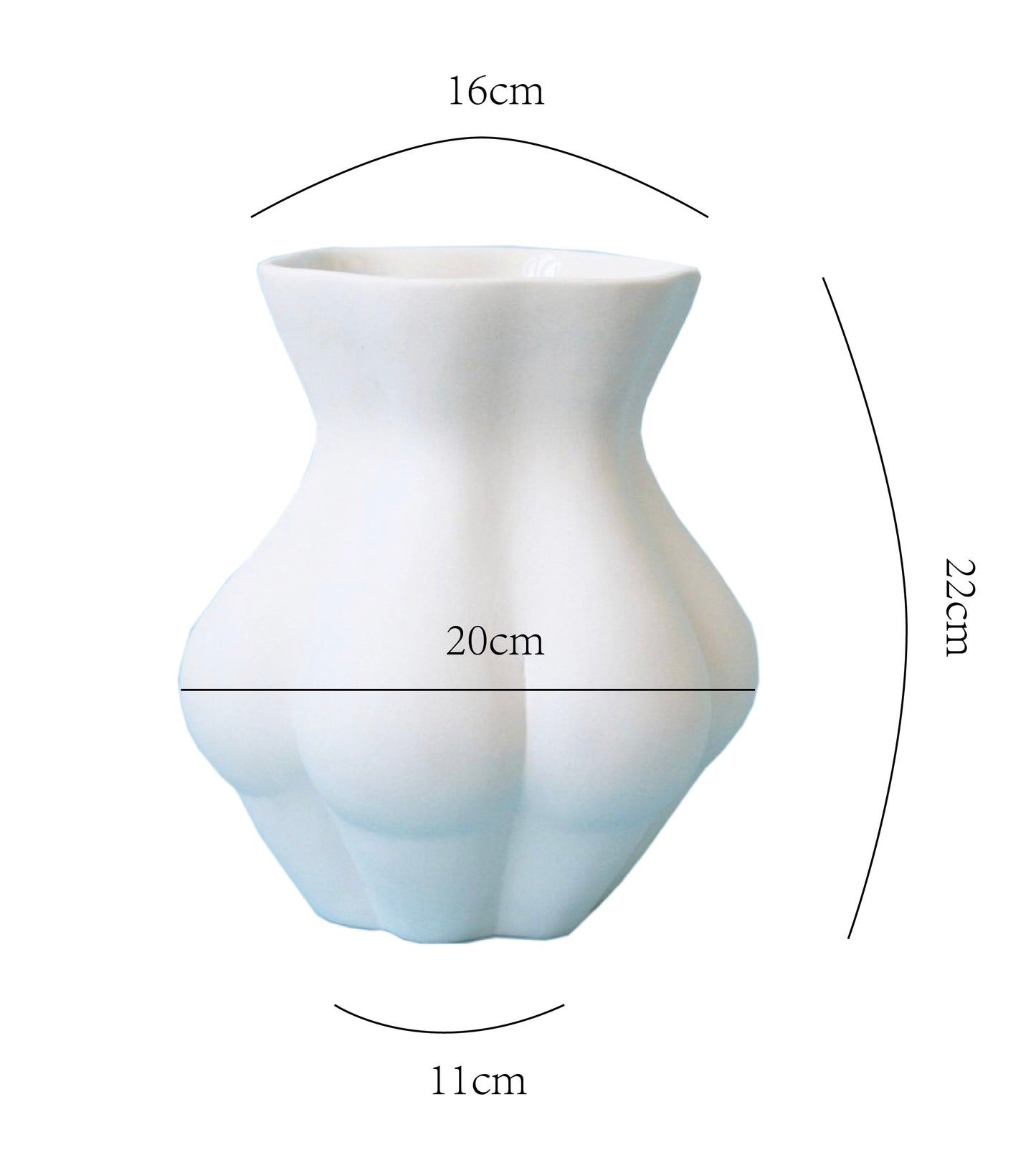 Vaso volto ceramica