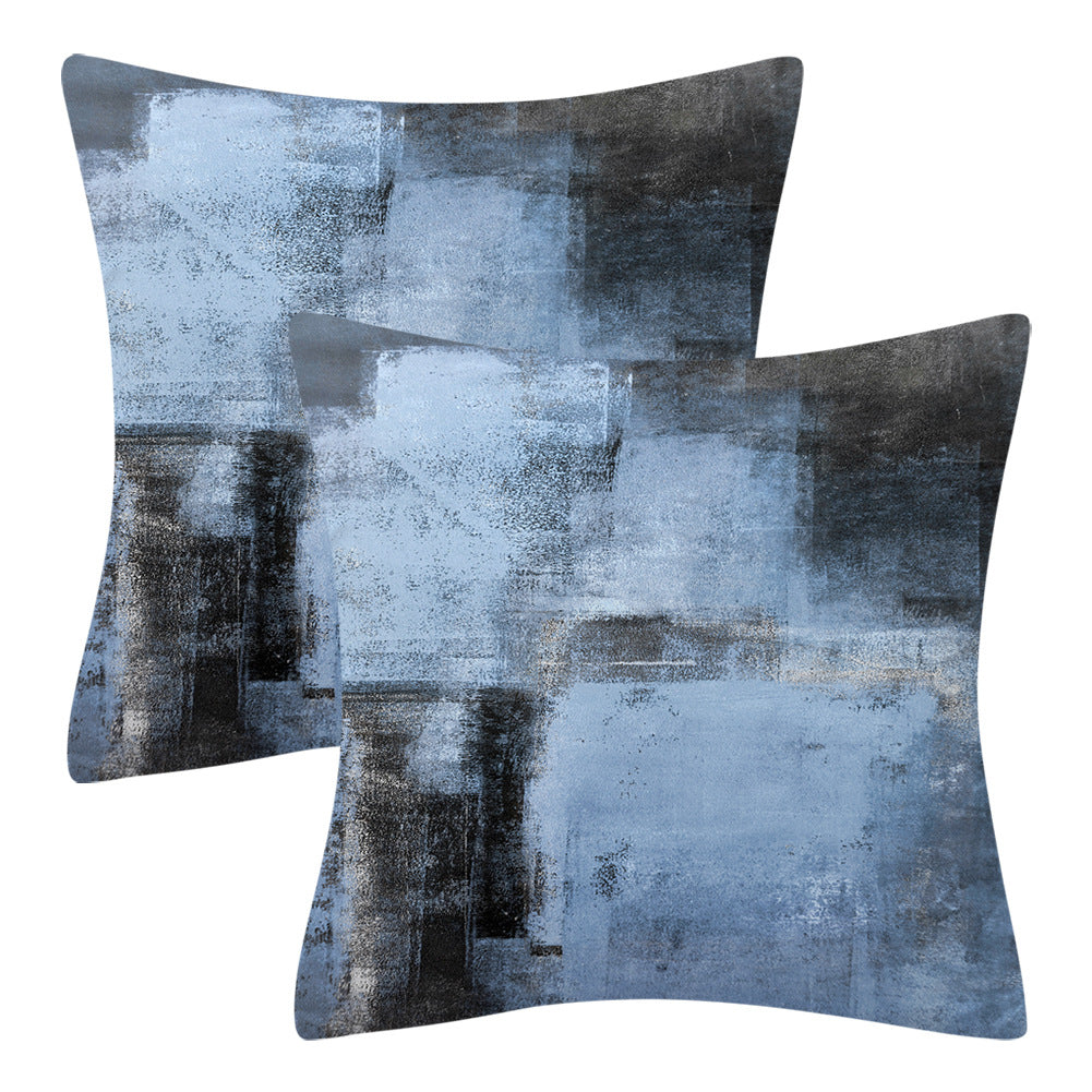 Cuscino grigio-blu minimale