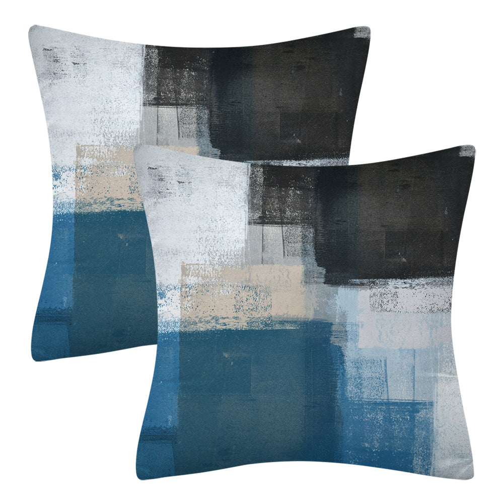Cuscino grigio-blu minimale
