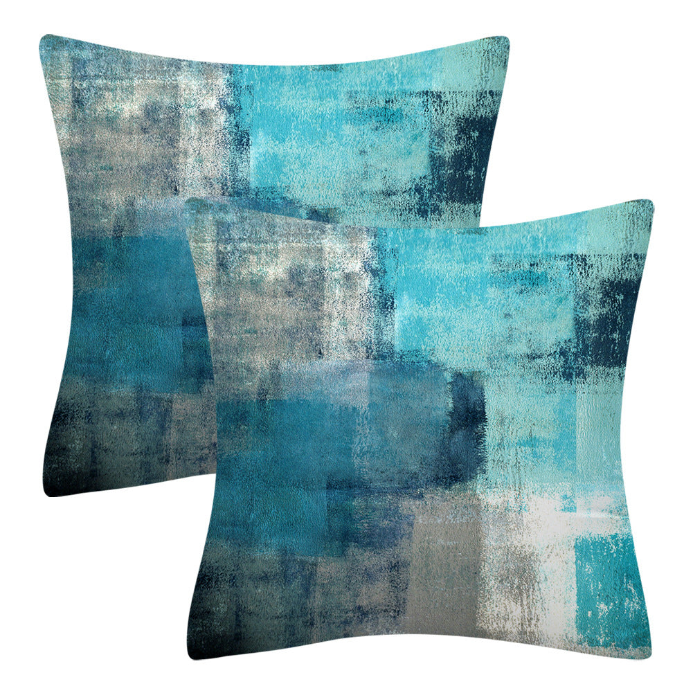 Cuscino grigio-blu minimale