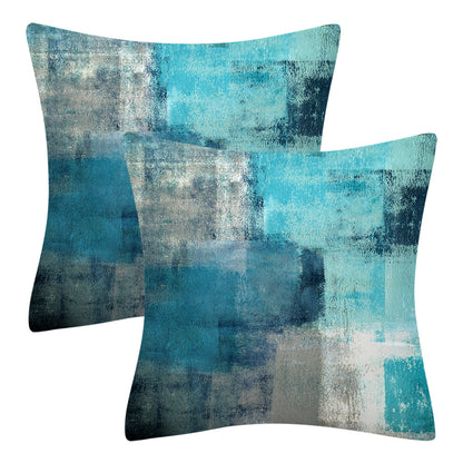 Cuscino grigio-blu minimale