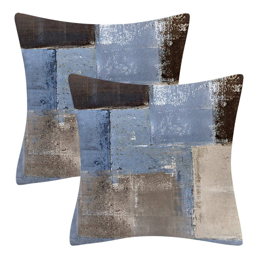 Cuscino grigio-blu minimale