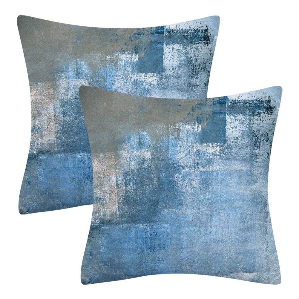 Cuscino grigio-blu minimale