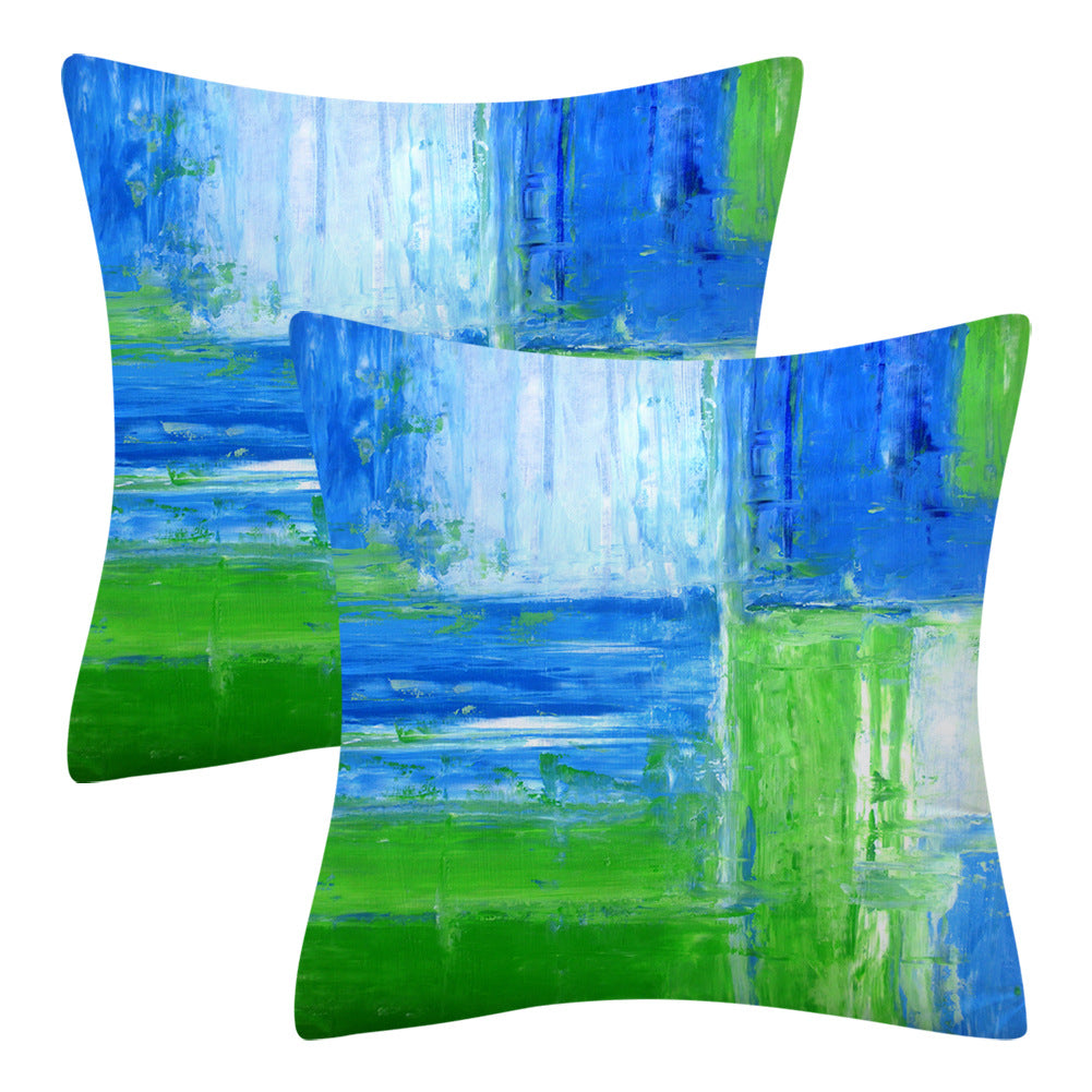 Cuscino grigio-blu minimale