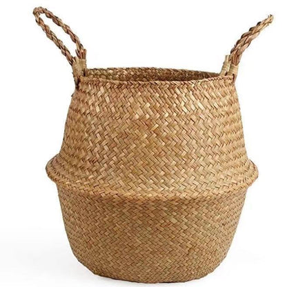Cesto seagrass tessuto a mano