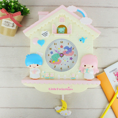 Orologio da parete Casetta rosa
