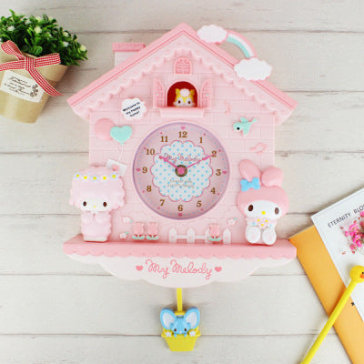 Orologio da parete Casetta rosa