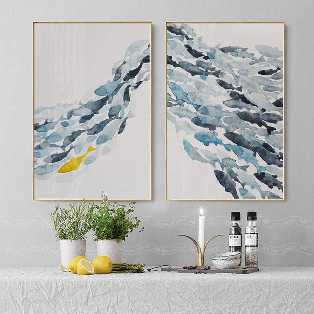 Murale pesce blu