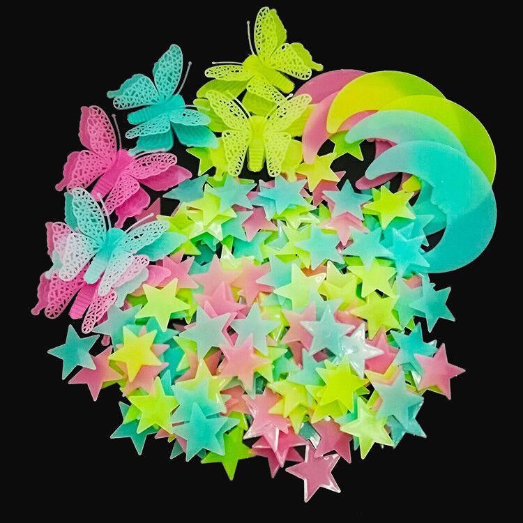 Adesivo farfalla luna luminescente