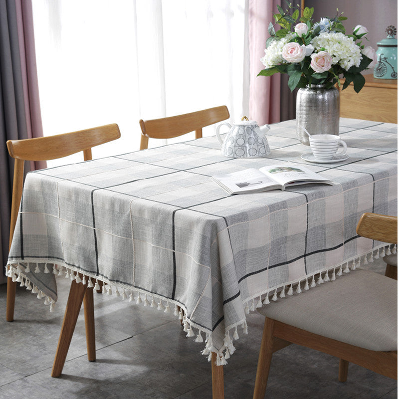 Tovaglia jacquard con nappine