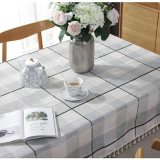 Tovaglia jacquard con nappine