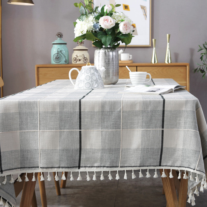 Tovaglia jacquard con nappine