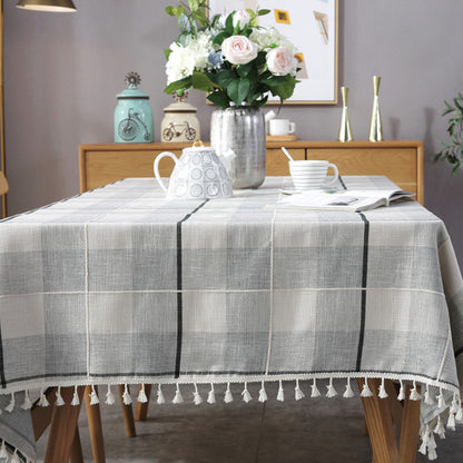 Tovaglia jacquard con nappine