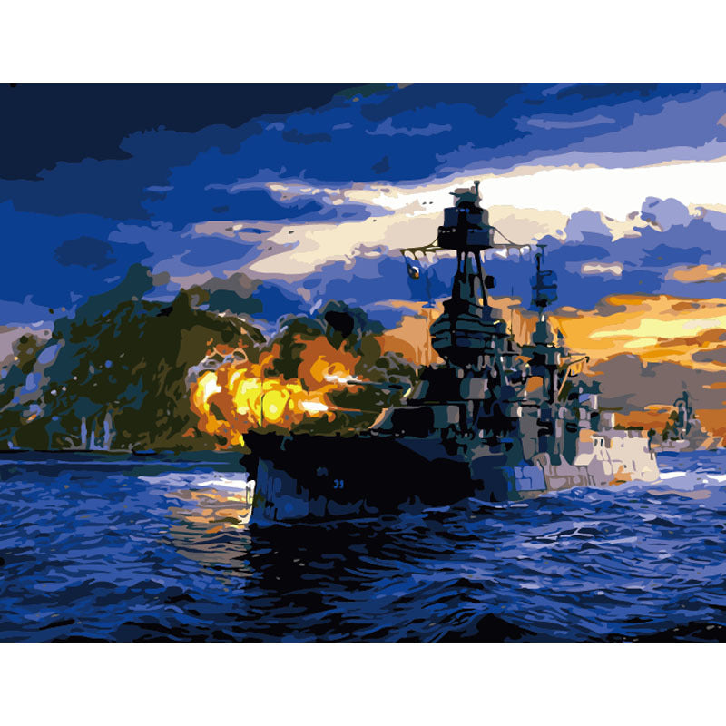 Dipinto Battaglia Iwo Jima