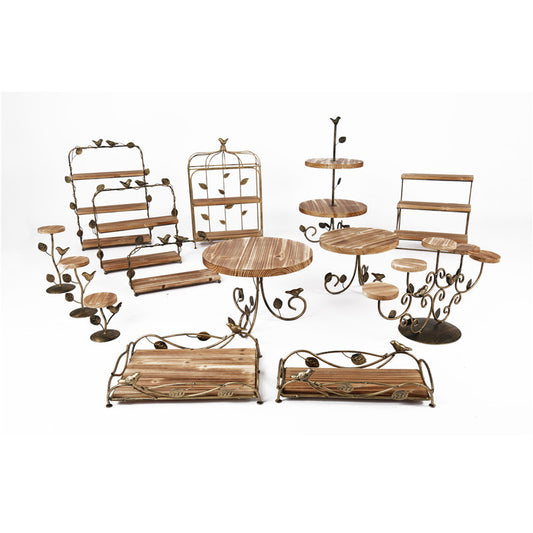 Supporto dolci metallo-legno