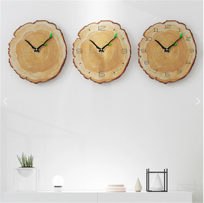 Orologio da parete Tronchi albero anelli legno