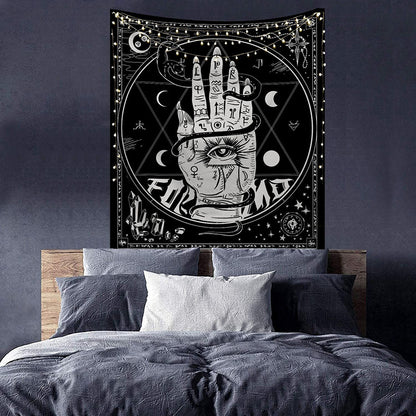 Tappezzeria luna e teschi