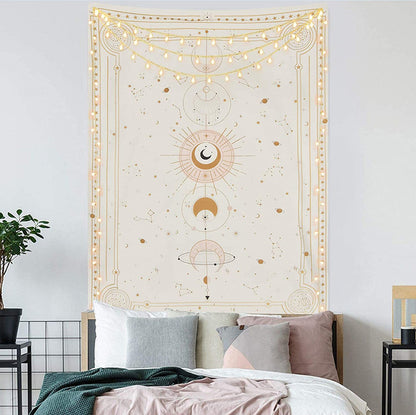 Tappezzeria luna e teschi