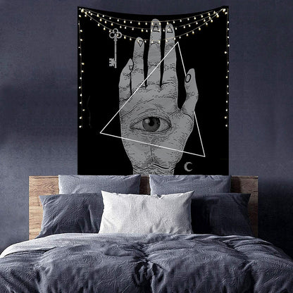 Tappezzeria luna e teschi