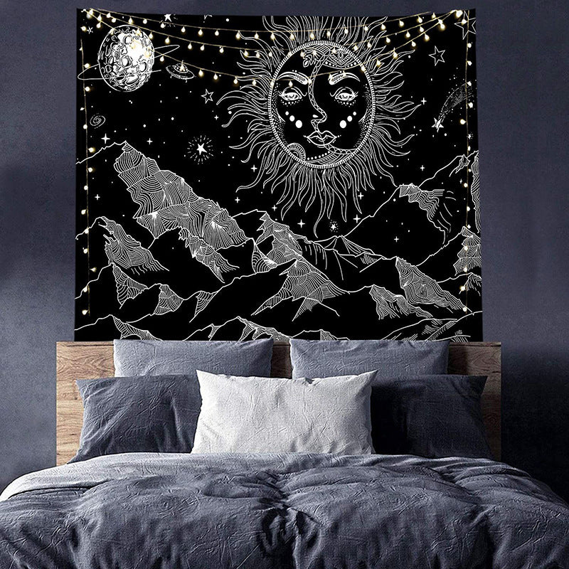 Tappezzeria luna e teschi