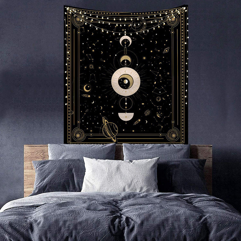Tappezzeria luna e teschi