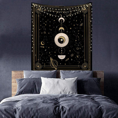 Tappezzeria luna e teschi