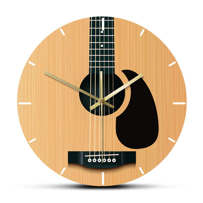 Orologio da parete Chitarra acustica legno