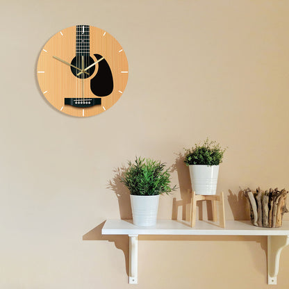 Orologio da parete Chitarra acustica legno
