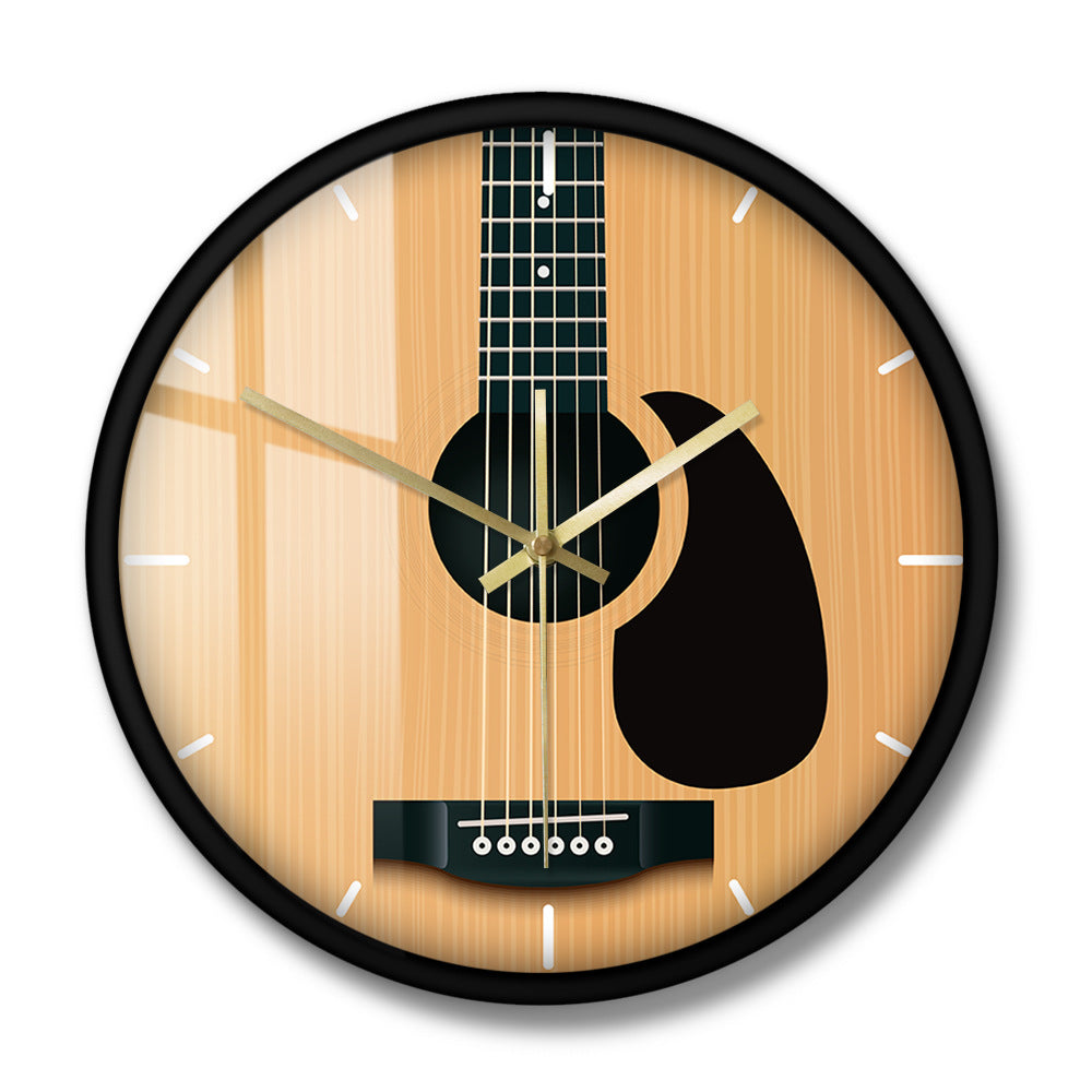 Orologio da parete Chitarra acustica legno