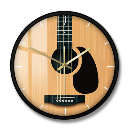 Orologio da parete Chitarra acustica legno