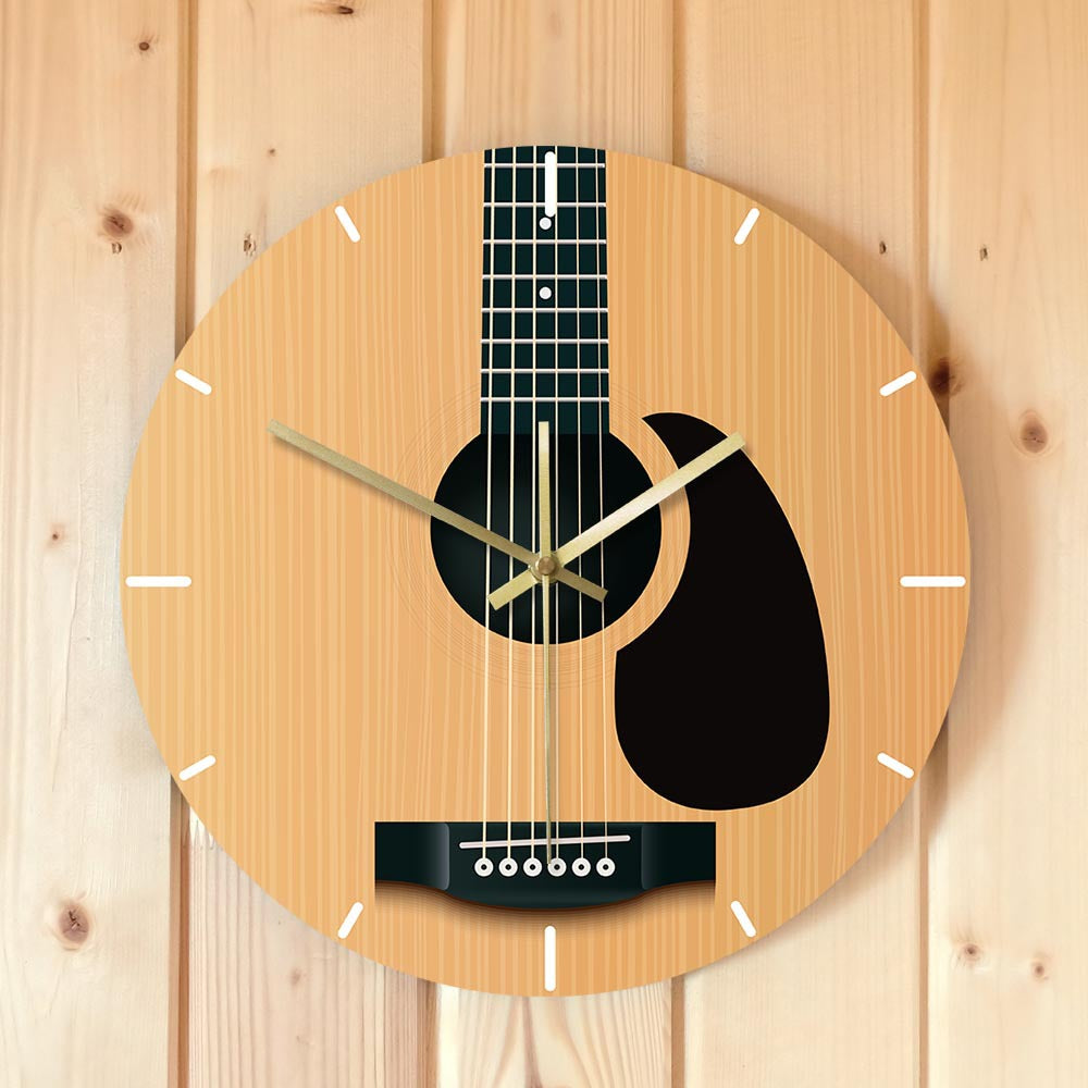 Orologio da parete Chitarra acustica legno