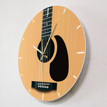 Orologio da parete Chitarra acustica legno