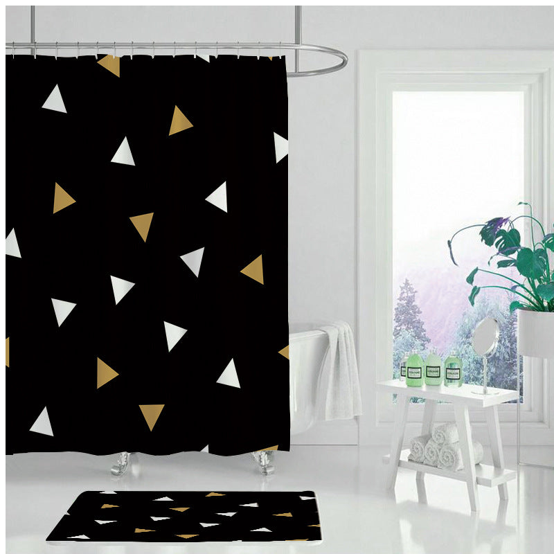 Tenda doccia geometrica