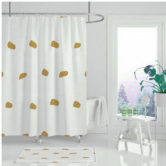 Tenda doccia blocchi giallo nero grigio