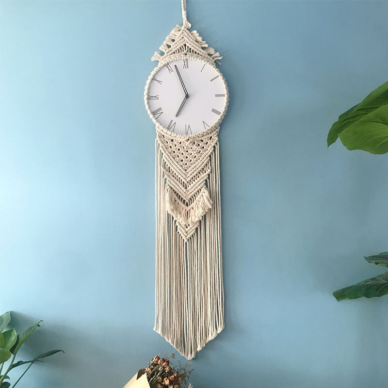 Orologio da parete Macramé bohemien frange
