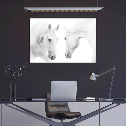 Quadro cavallo bianco nordico