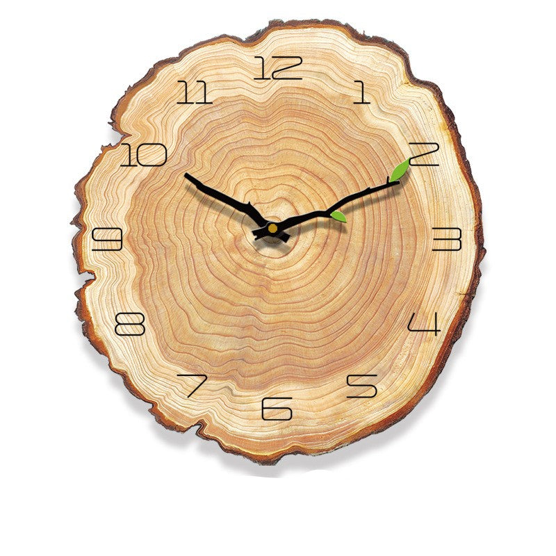 Orologio da parete Anelli naturali legno