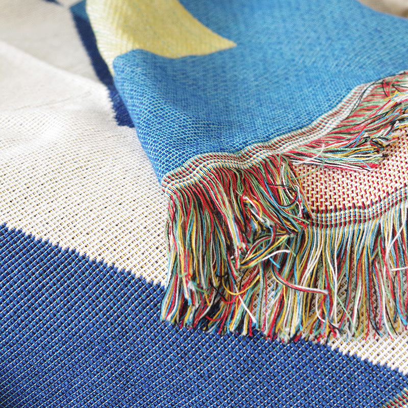 Plaid in cotone-lino nordico