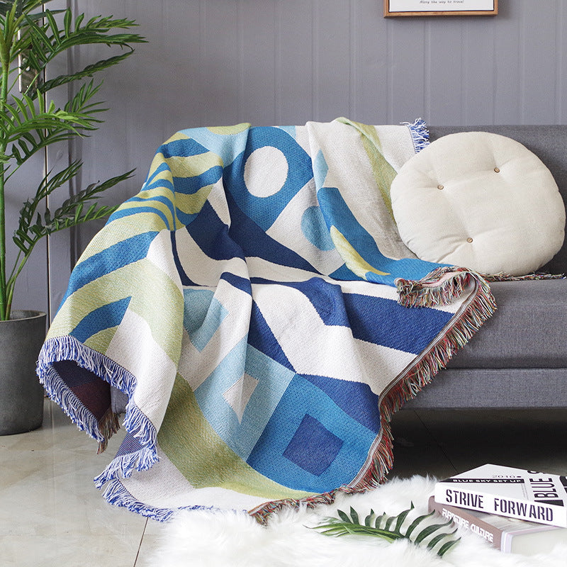 Plaid in cotone-lino nordico