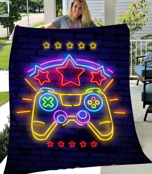 Arazzo Controller neon e stelle