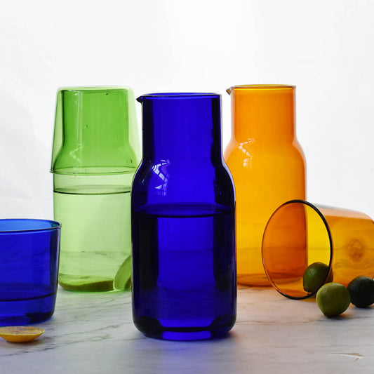 Set tazze vetro colorato