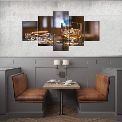 Quadro bicchieri di vino