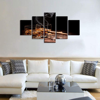 Quadro bicchieri di vino
