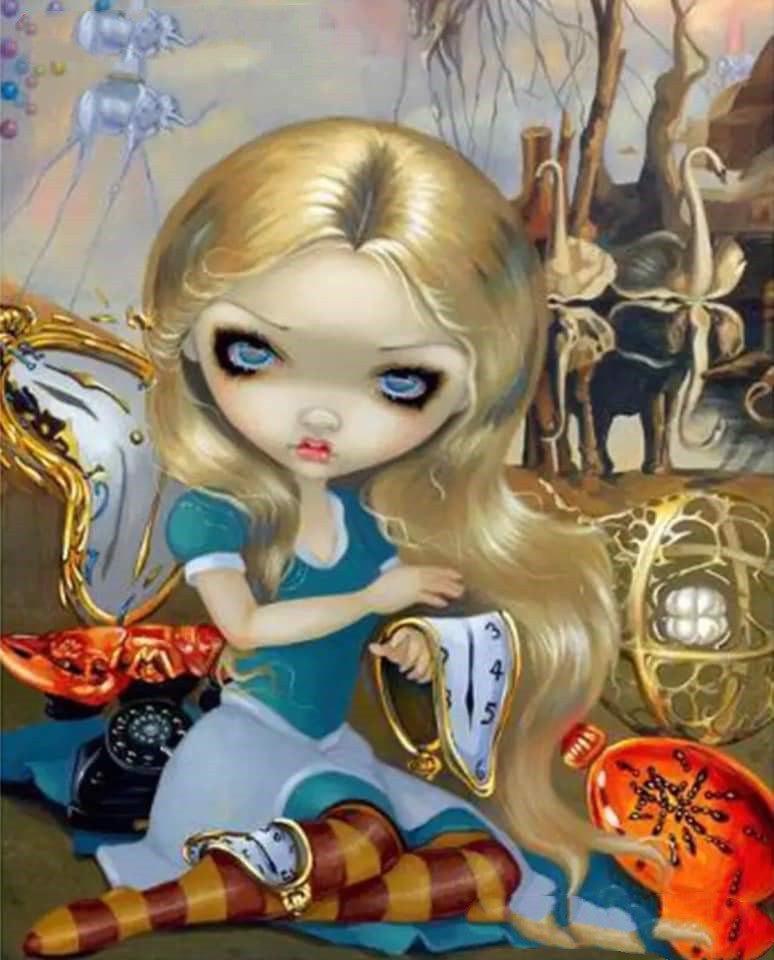 Ricamo diamanti - Ragazza cartoon