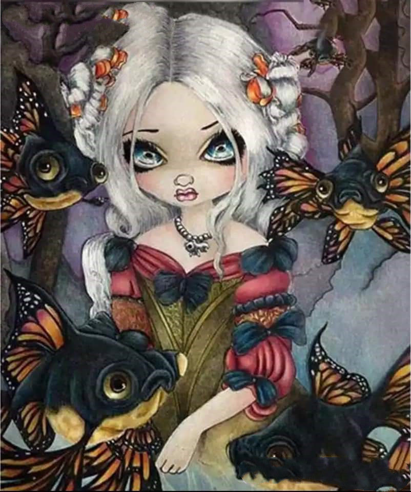 Ricamo diamanti - Ragazza cartoon