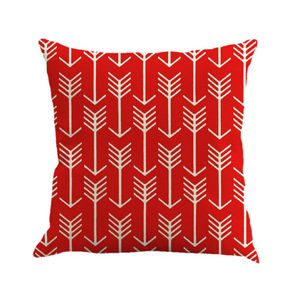 Copricuscino lino geometrico